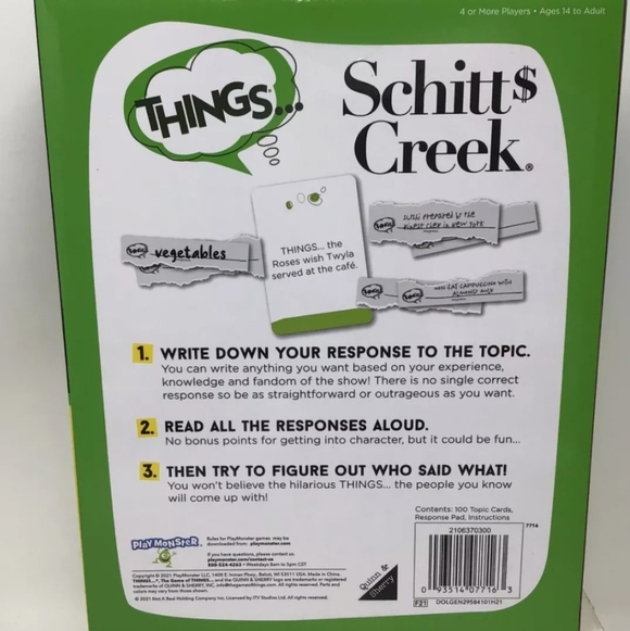 * Schitts Creek A Delightful Sampling Things Card Game NEW - Picture 2 of 3